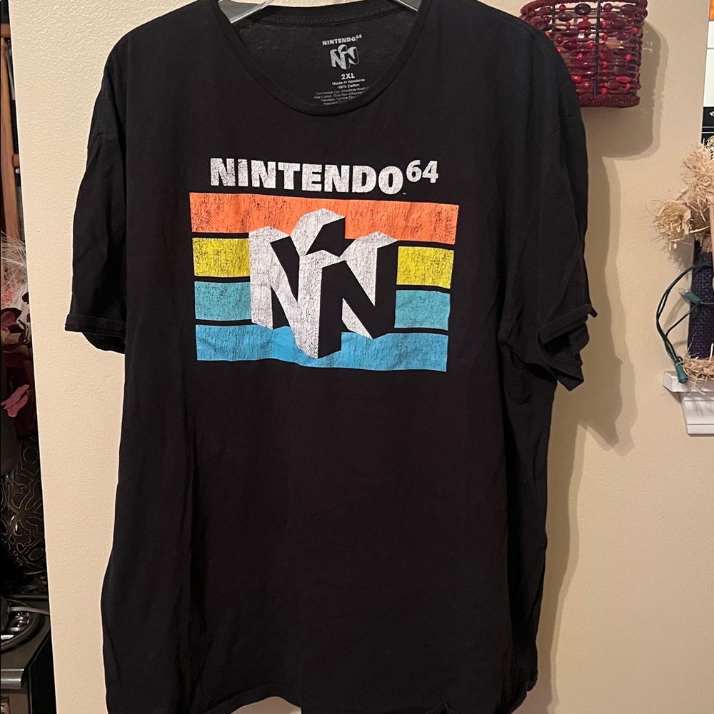 Graphic Image faded Black - 
Nitendo short sleeve Tshirt 2XL